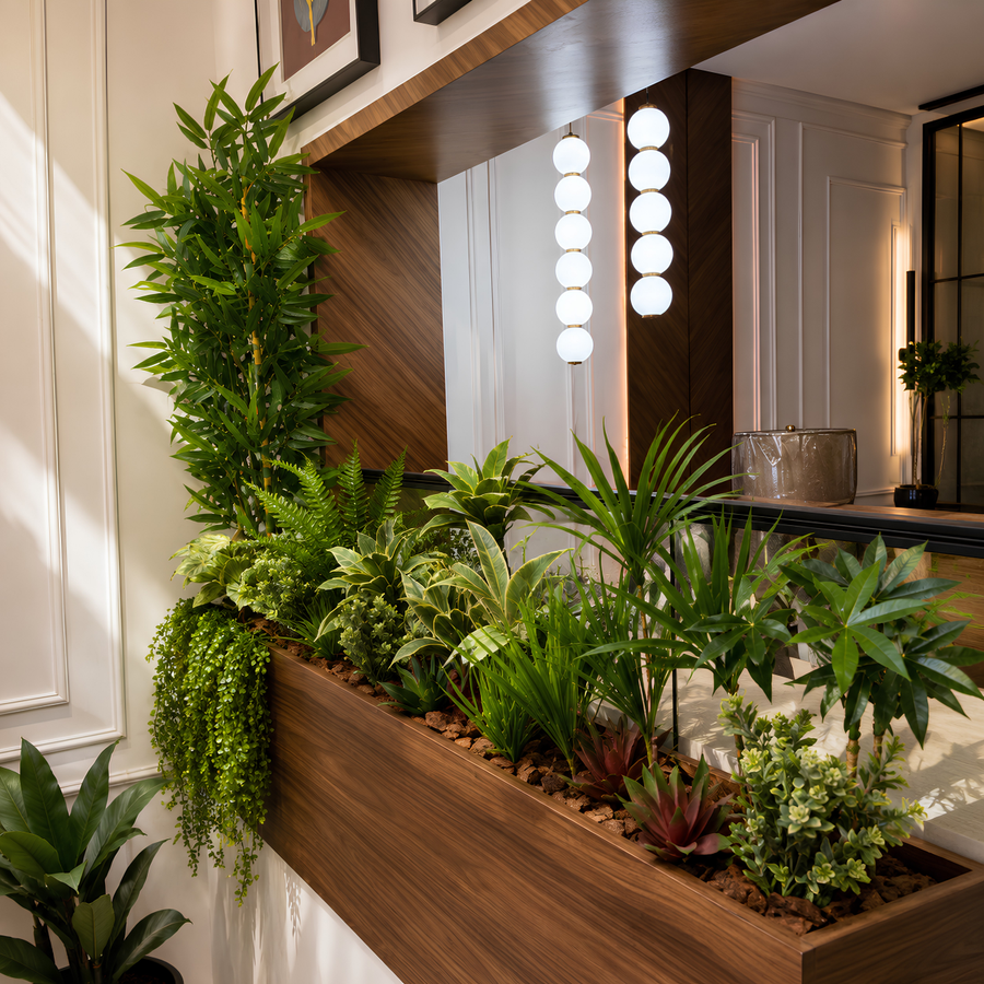 Jardin Végétal Décoratif Intérieur sur Mesure