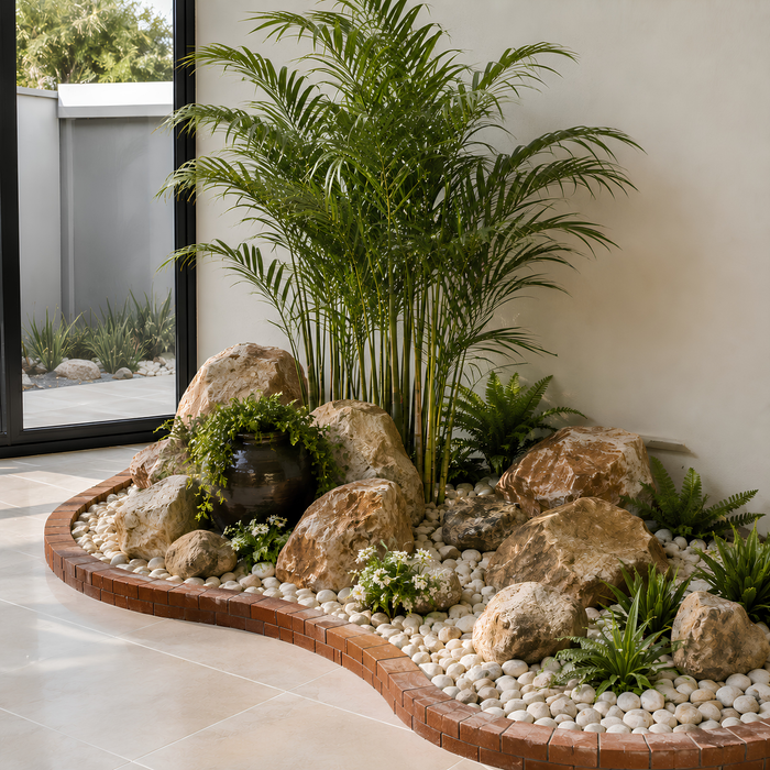 Décoration végétale artificielle sur mesure (jardin rocailleux)