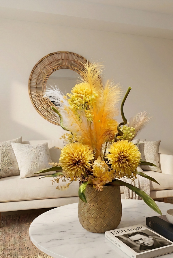 Bouquet Pampa & Chrysanthèmes