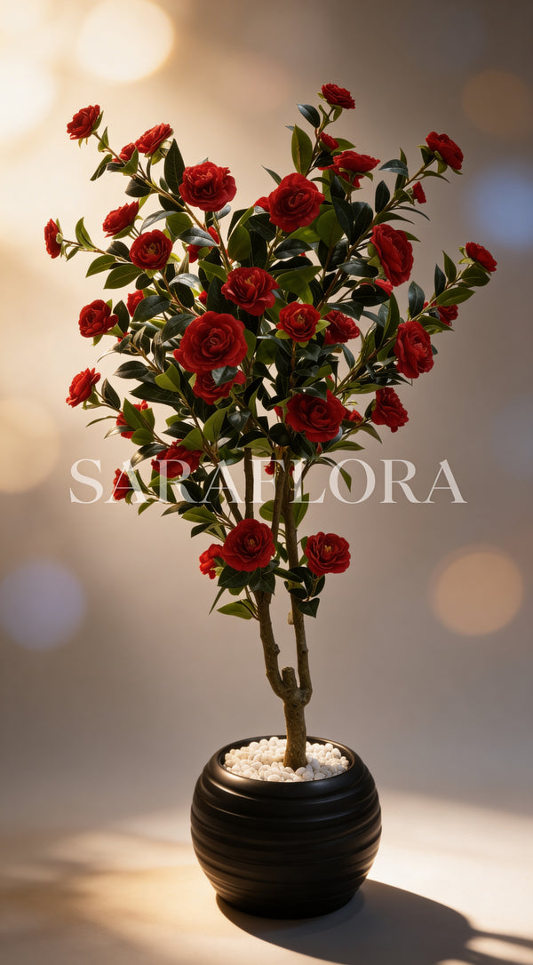 Camélia rouge (Camellia japonica)